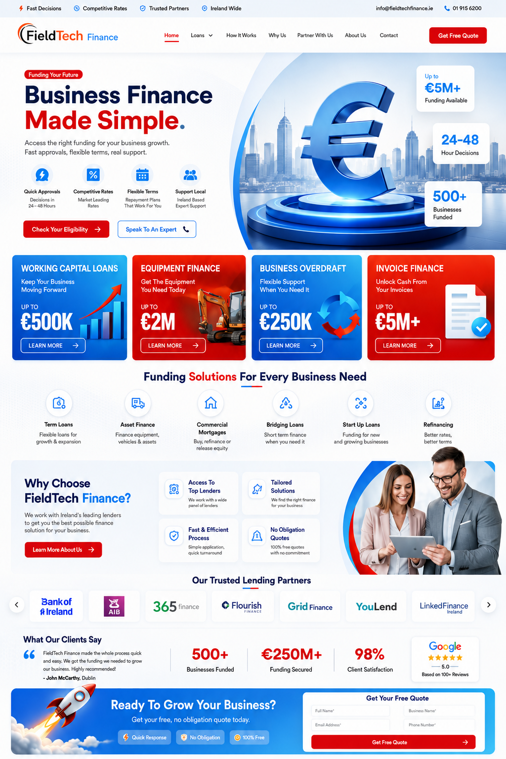 FieldTech Finance homepage